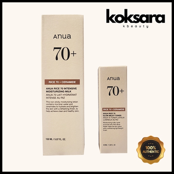 Anua Rice 70 Glow Milky Toner 40ml 250ml - Beauty