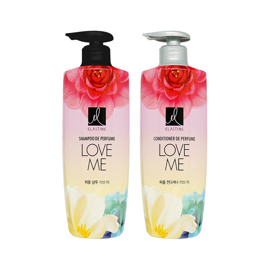elastine love me shampoo, conditioner 600ml - Beauty