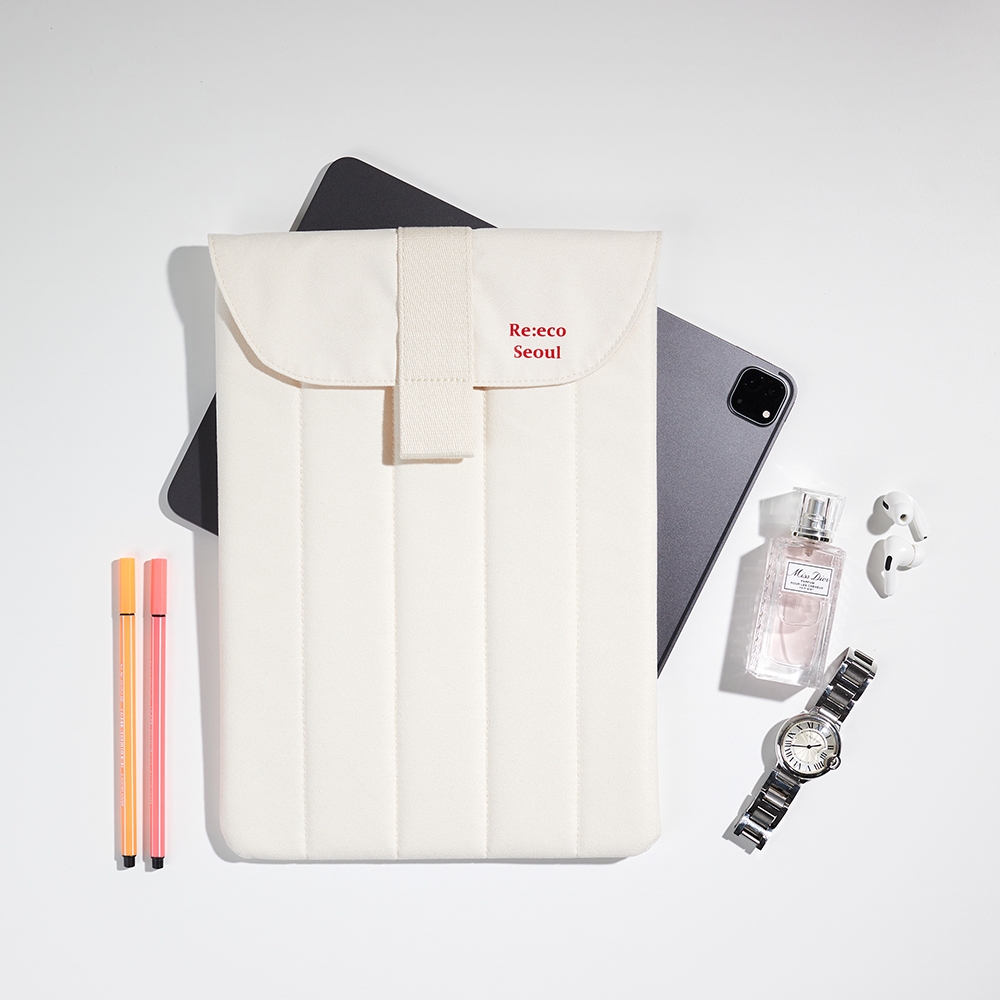 [Re:eco Seoul] Bolsa Para Laptop Scone/13 " , 15 "/Cor Creme Da Coréia