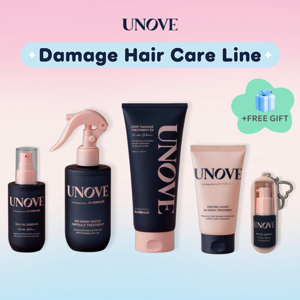 UNOVE (5 Opções) - Deep Damage Treatment / No-Wash Ampoule Treatment / Heating Guard No-Wash Treatment /Silk Oil Essence / Silk Oil Essence Keychain | Tratamento Capilar para Cabelos Danificados • Proteína • Óleos Nutritivos • Cuidado Capilar • Produto Coreano em Oferta na Shopee