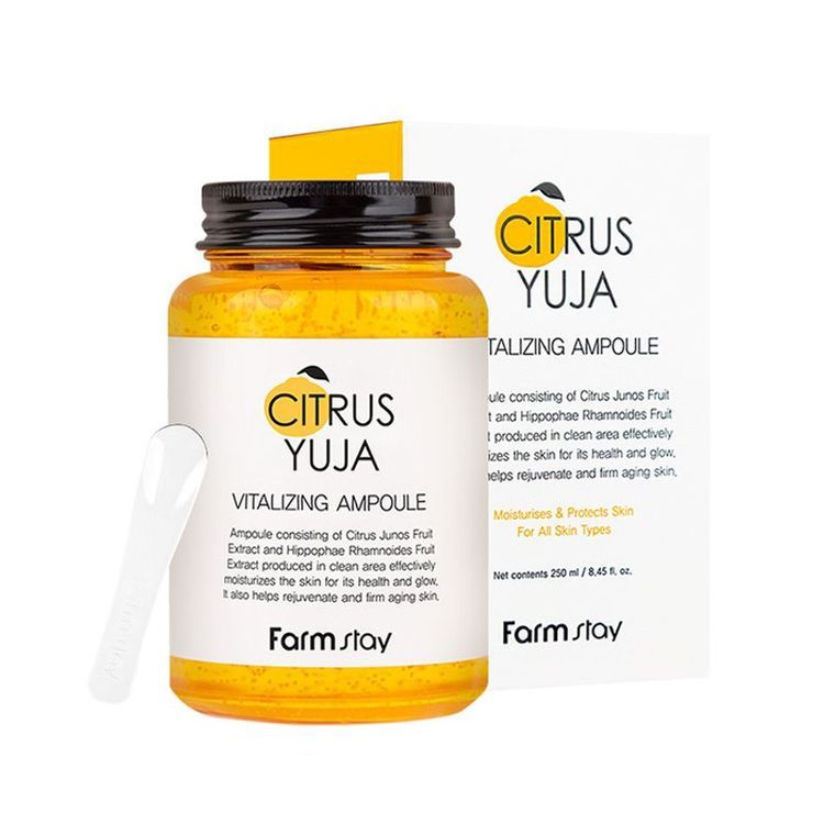 farmstay citrus yuja vitalizing ampoule 250ml - Beauty