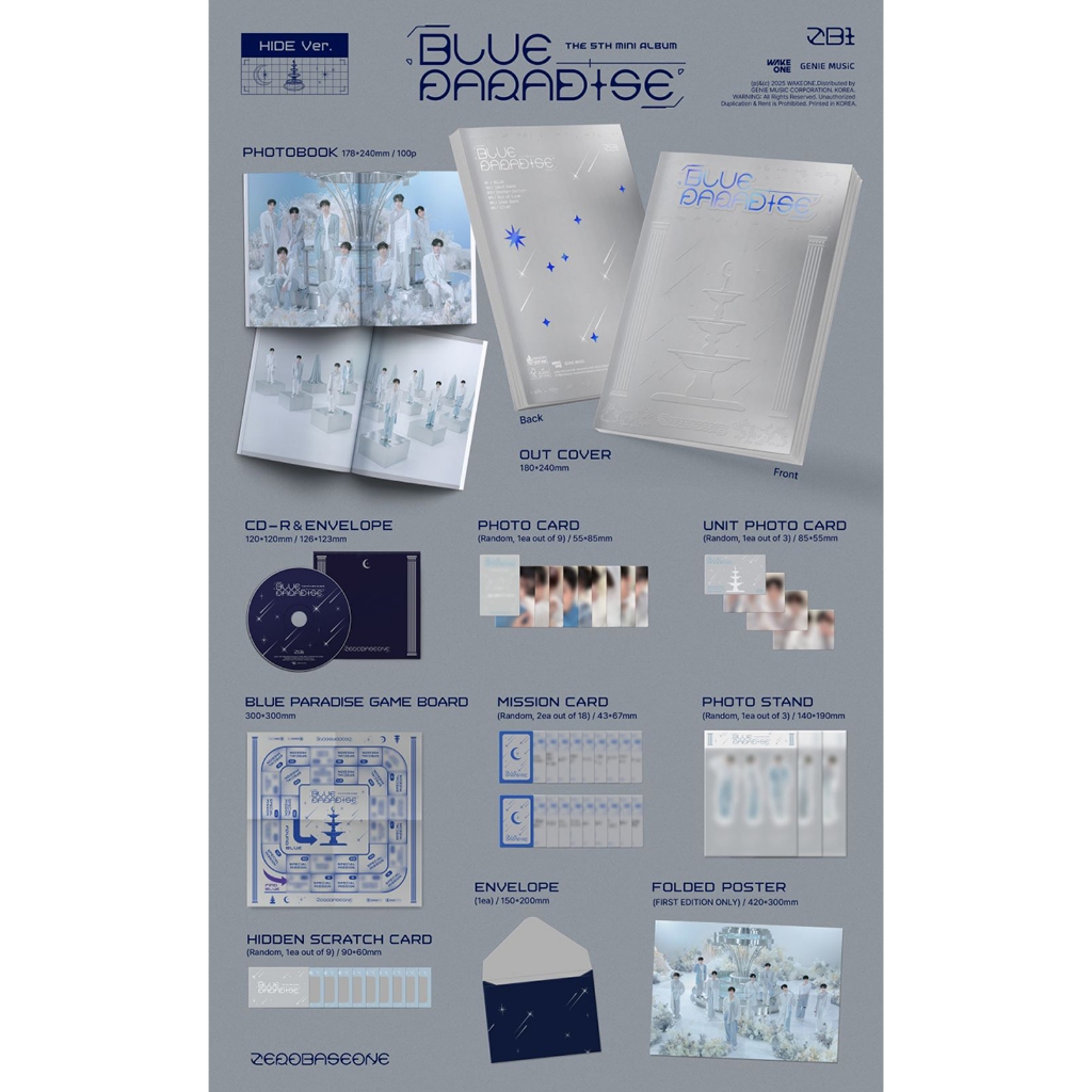 ZEROBASEONE - 5th Mini Album [ Blue Paradise ] - detalhe