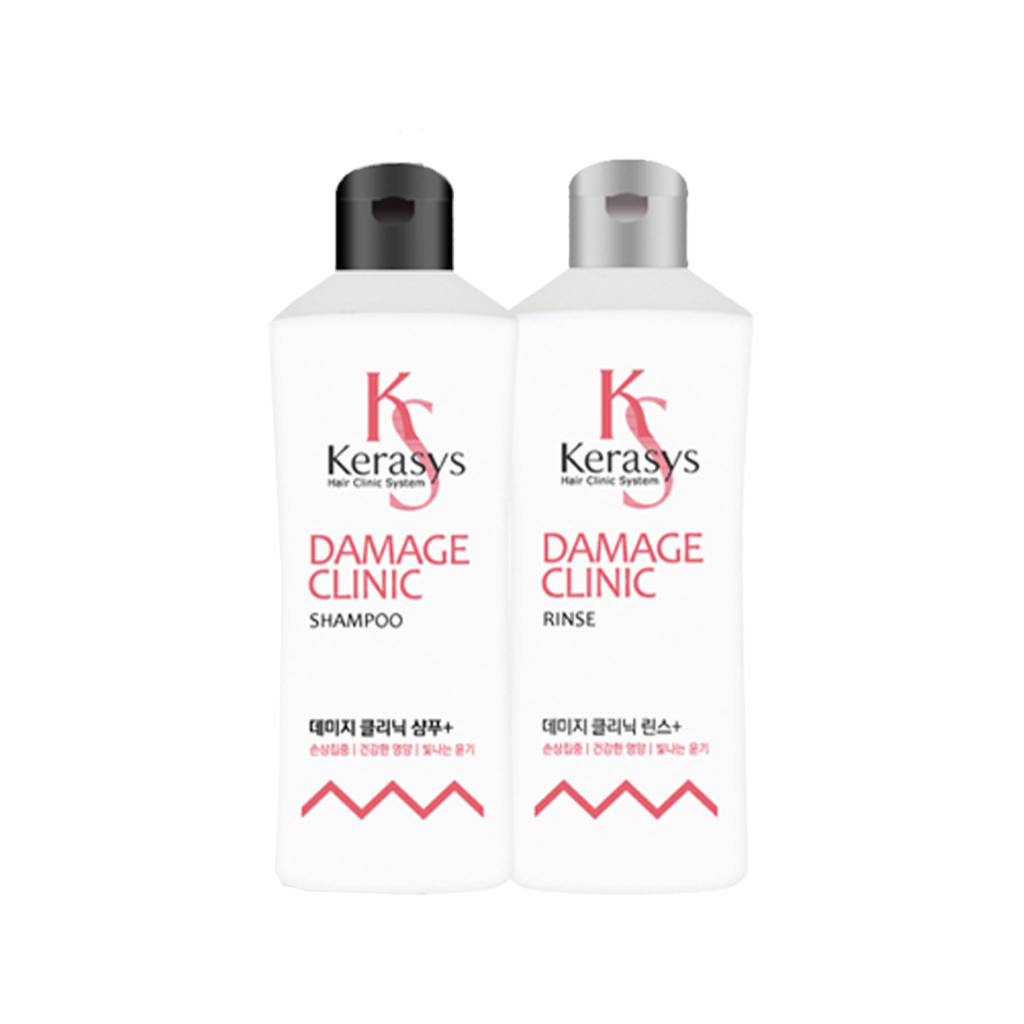 kerasys extra damage care shampoo, rinse 180ml em Oferta na Shopee