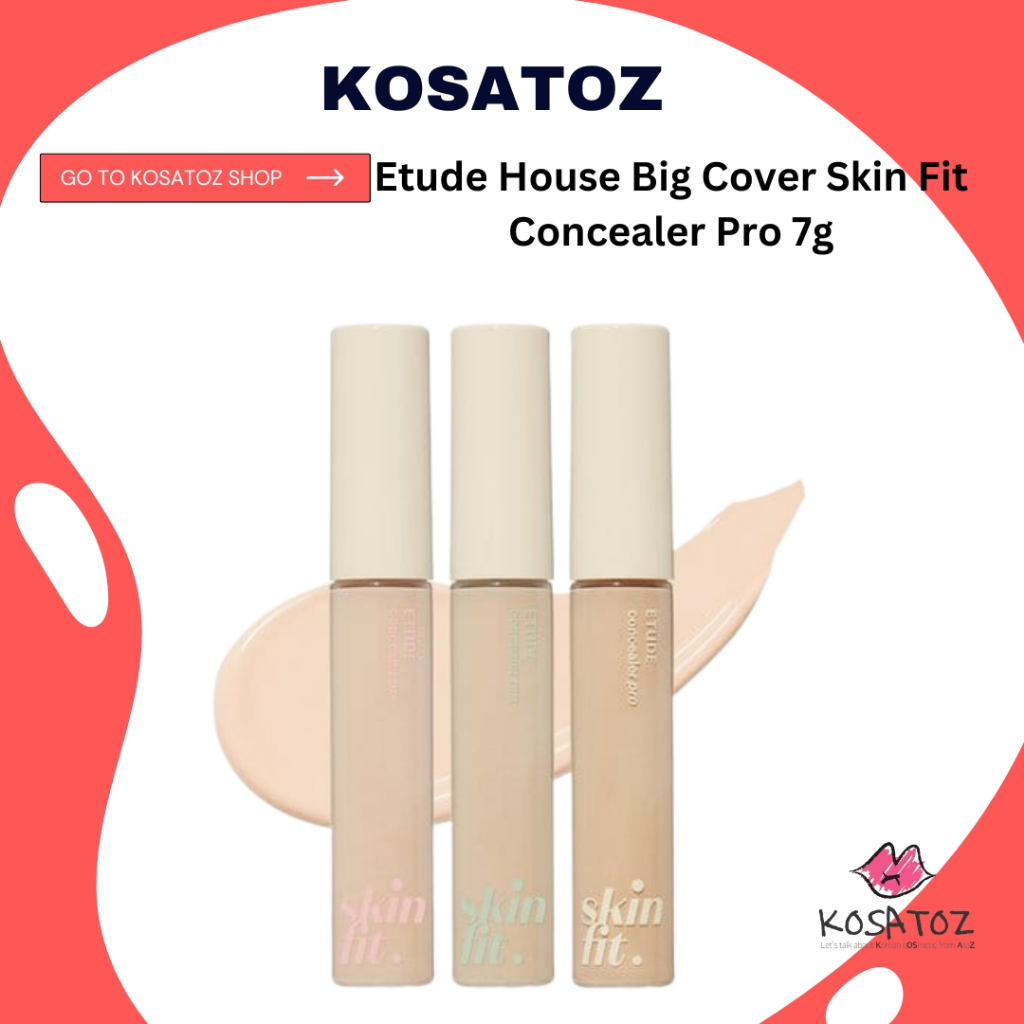 Etude House Big Cover Skin Fit Concealer Pro 7g-Pronto Para Enviar