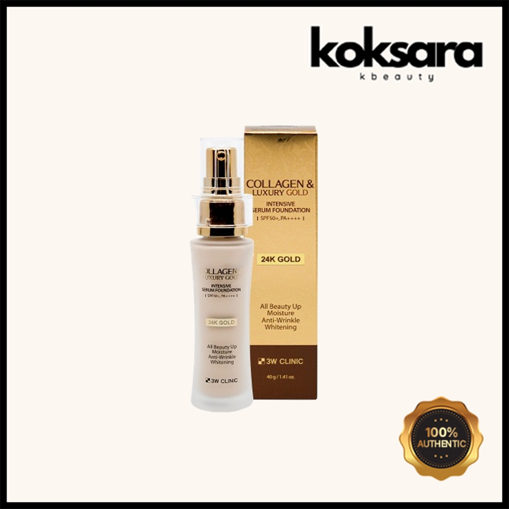 3w collagen & luxury gold intensive serum foundation 40g