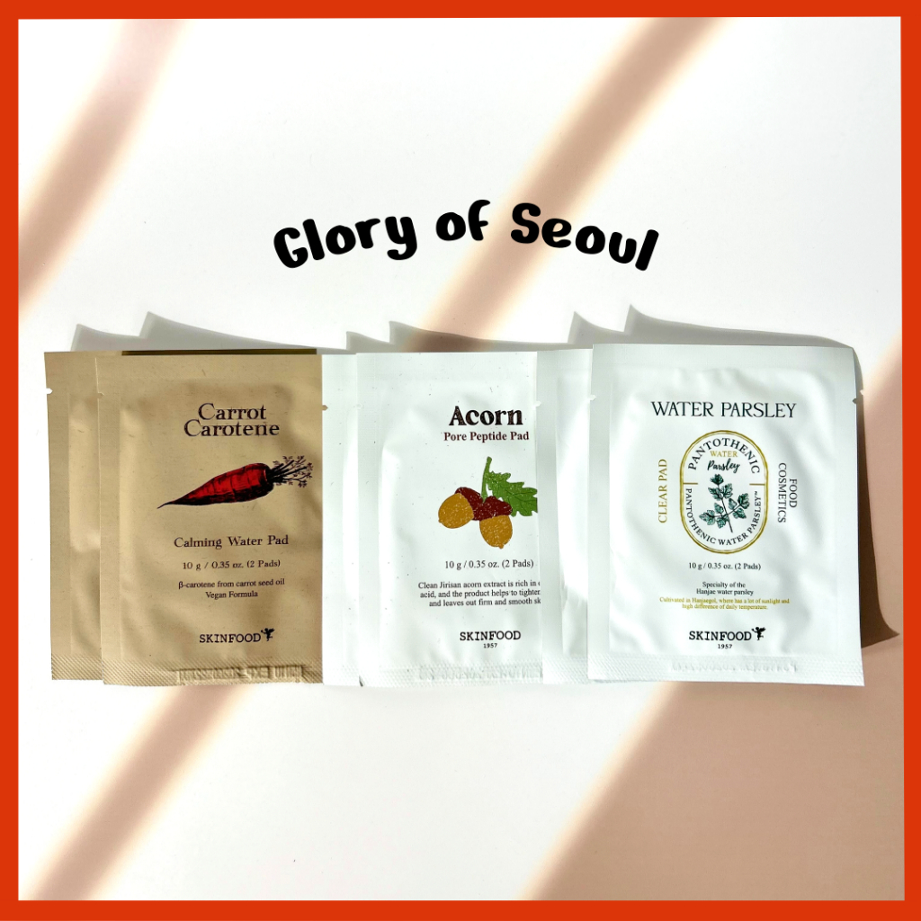 SKINFOOD Trio Pad Kit (cenoura, bolotas, salsa *) 1, 2sheets em Oferta na Shopee