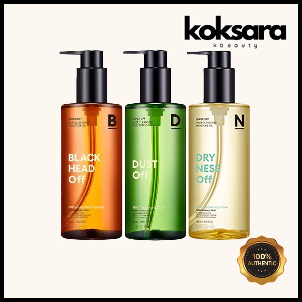 Missha super off cleaning oil 3 types 305ml(Black HEAD OFF/Dust OFF/Dryness OFF)