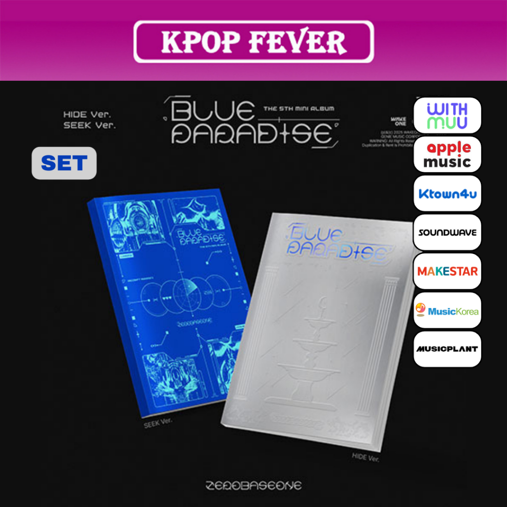 ZEROBASEONE (ZB1) - [ BLUE PARADISE ] 5TH MINI ALBUM / PHOTOBOOK VER. SET (HIDE + SEEK VER.) + POB