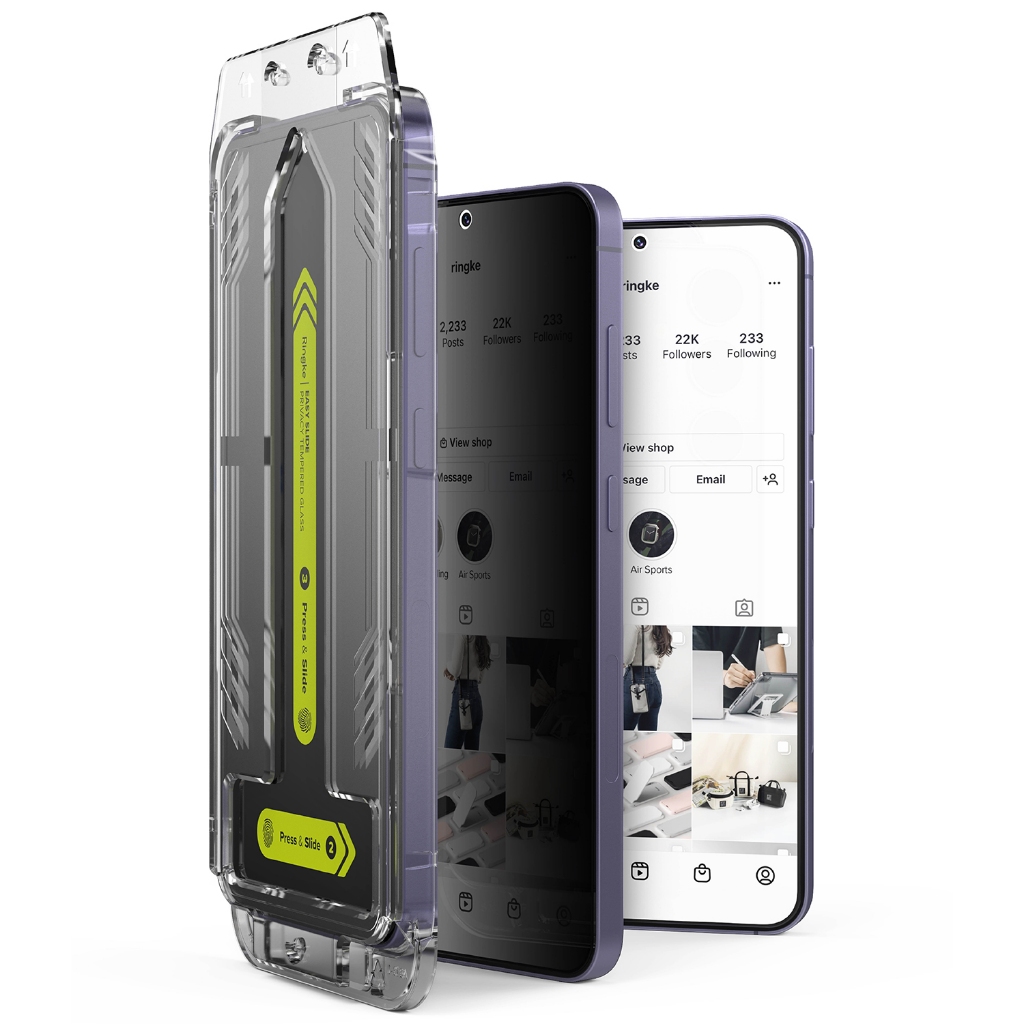 Ringke Easy Slide Privacy Glass Para Galaxy S24 Plus S24 Vidro Temperado Protetor De Tela Anti-Espionagem