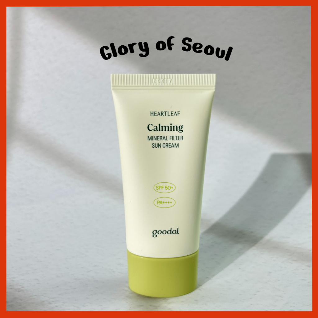 GOODAL Creme solar de filtro mineral calmante de folhas de coração [sem caixa], 50ml em Oferta na Shopee