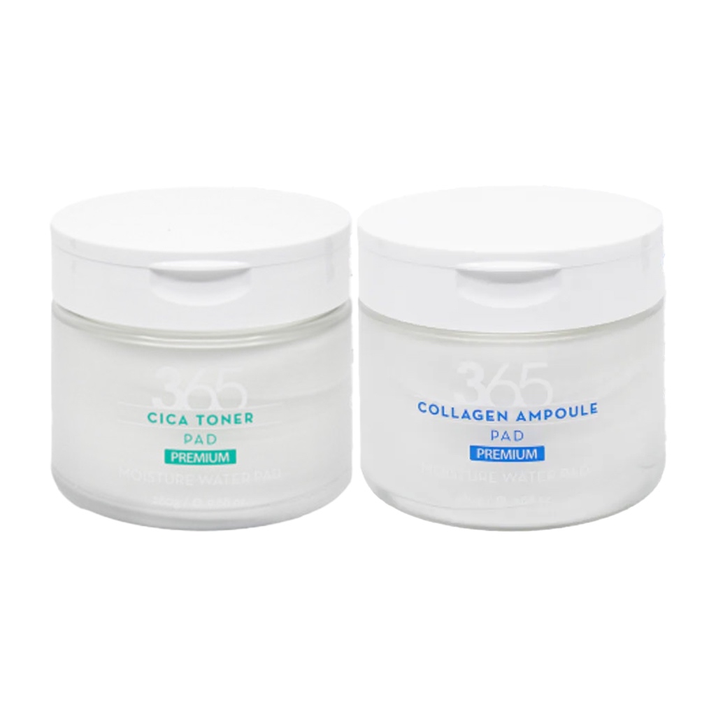 3w clinic 365 days toner pad 2types 70ea (cica, collagen ampoule)