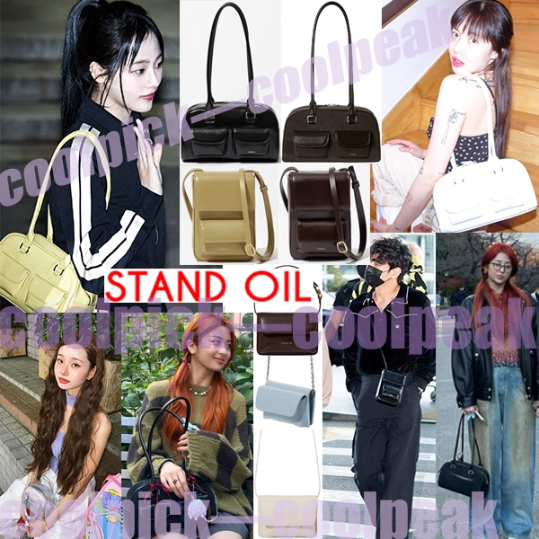 [stand Óleo Saco Gorducho De Couro Vegan Tamanho 5 Cruzado De Carteira original Produto Genuíno Da korea] NEWJEASN SEVENTEEN joshua Mulher Coreana K-pop idol Estilo standoil Moda