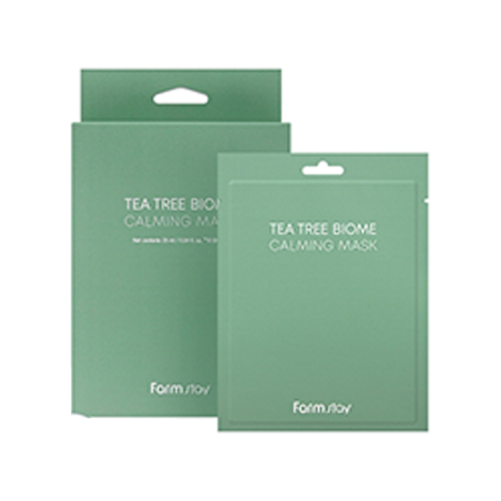 farmstay tea tree biome calming mask 25ml em Oferta na Shopee