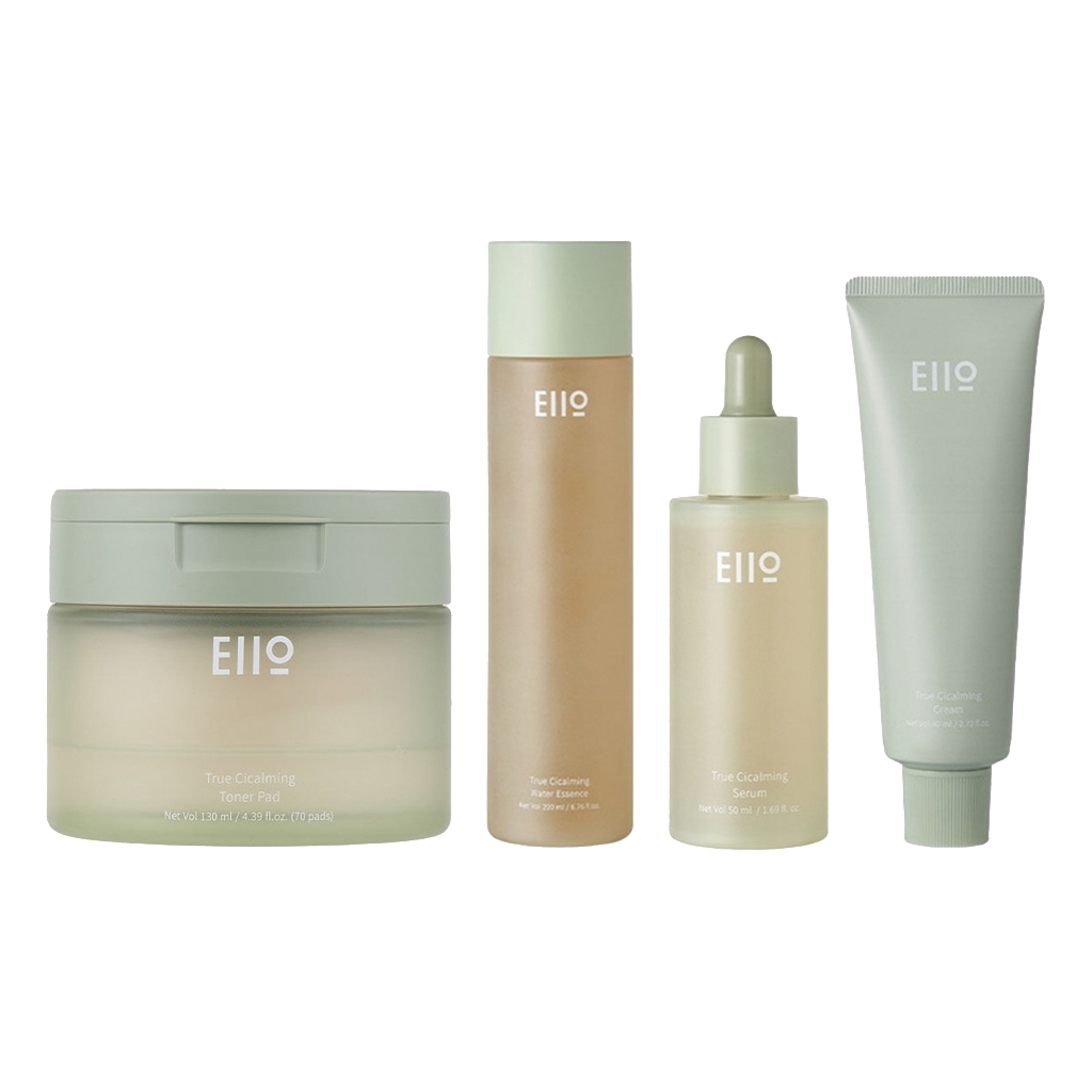 eiio true cicalming toner pad 130ml*70pads, water essence 200ml, serum 50ml cream 80ml em Oferta na Shopee