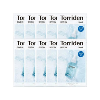 torriden dive in low molecular hyaluronic acid mask 27ml*10ea em Oferta na Shopee