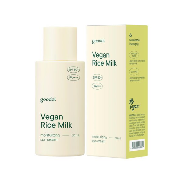 goodal vegan rice milk moisturizing sun cream 50ml