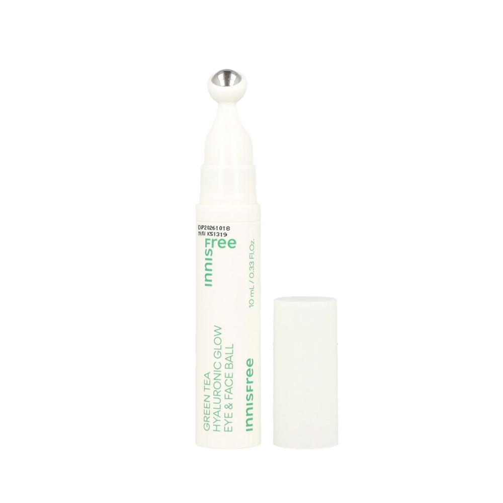 innisfree green tea hyaluronic acid glow eye & face ball 10ml