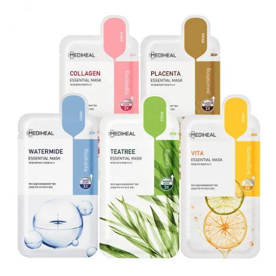 Mediheal 6 Tipos De Máscara Essencial 5ea , 10ea em Oferta na Shopee