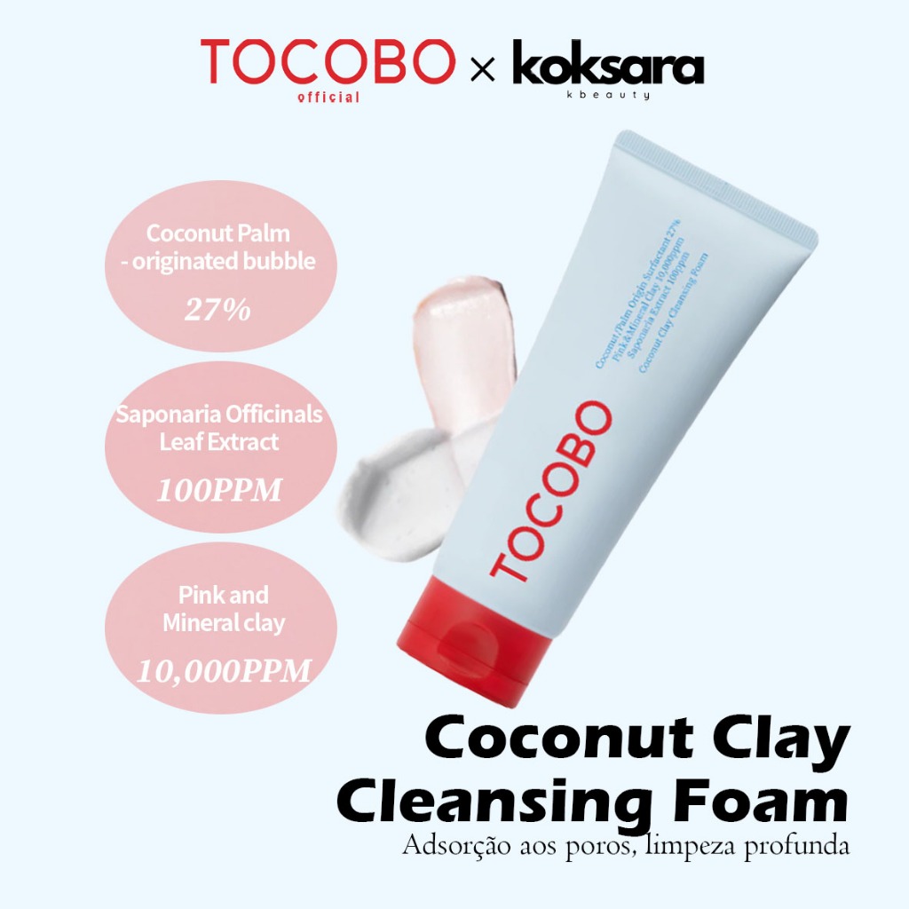 TOCOBO Oficial Espuma De Limpeza De Argila De Coco 150ml , 15ml - Beauty