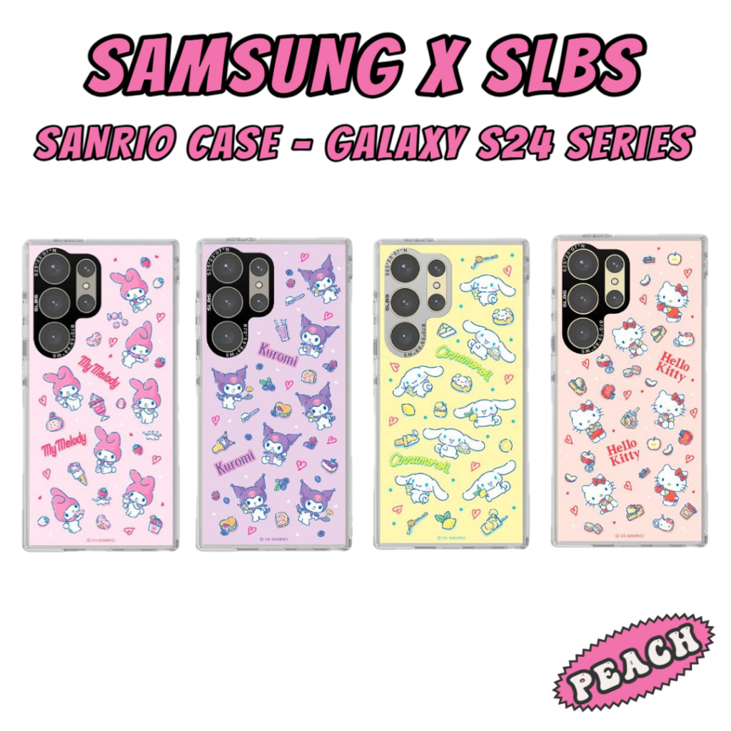 Samsung x SLBS-Galaxy S24 Ultra/S24 + Estojo Sanrio Kuromi Minha Melodia CInamon