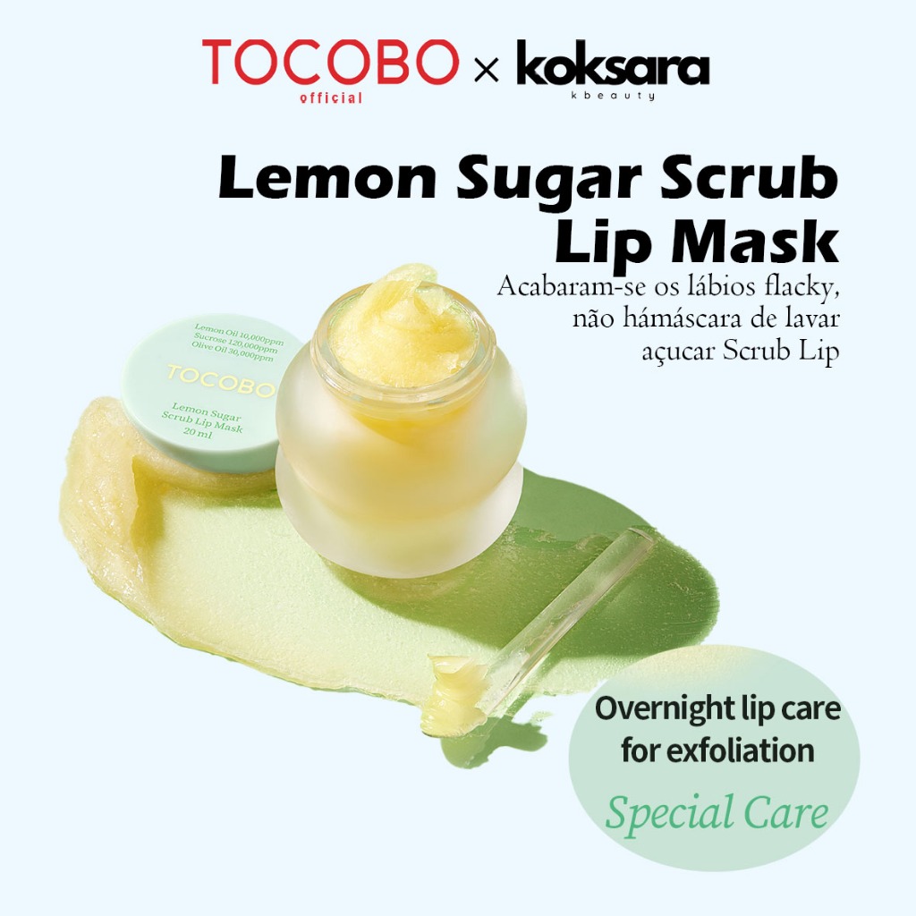 TOCOBO OFFICIAL lemon sugar scrub lip mask 20ml - Beauty