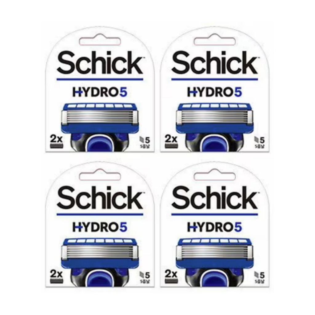 Schick Hydro 5 Razor Shaver 8-Blade , Navalha Segura Com Aparador Flip Para Barba De Bigode Masculino/De Seul , Coréia