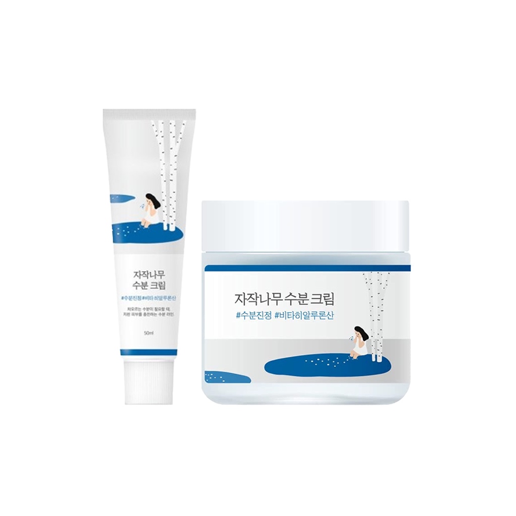 roundlab birch juice moisturizing cream 50ml, 80ml (no case only product) em Oferta na Shopee