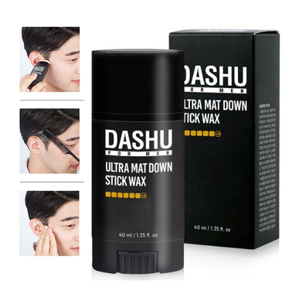 [DASHU] Cera Para Homens Premium Ultra Mat Down Stick (40g)/Cabelo Lateral Domesticado