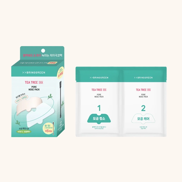 bring green tea tree cica pore nose pack 3pcs