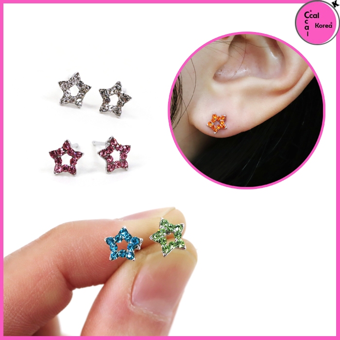 BNP Jewelry Cor Aleatória Mini Star Point Brincos Fofos K-IDOL Moda Para Mulheres Meninas