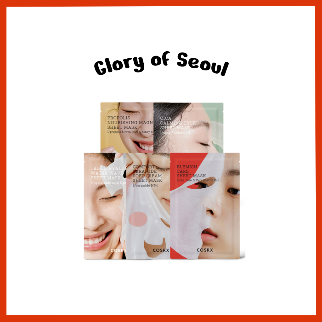 COSRX Sheet Mask Pack 5Type em Oferta na Shopee