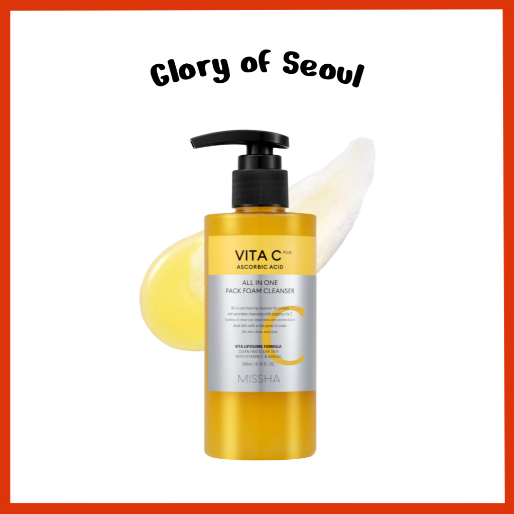 Missha Vita C Plus All in 1 Pack Spobam Cleanser, 200ml em Oferta na Shopee