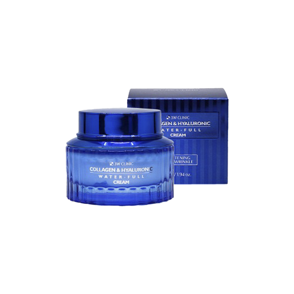 3w clinic collagen & hyaluronic water-full cream 55g