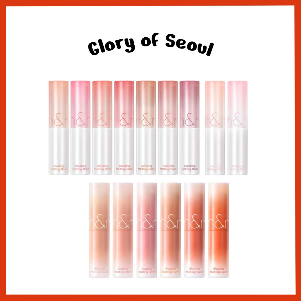 ROM&ND Glasting Balm Melting, ｜ ｜ Lábios brilhantes e agradáveis, umidade, translúcida, bomba aquática, alta pigmentada, vegana, 3.5g em Oferta na Shopee