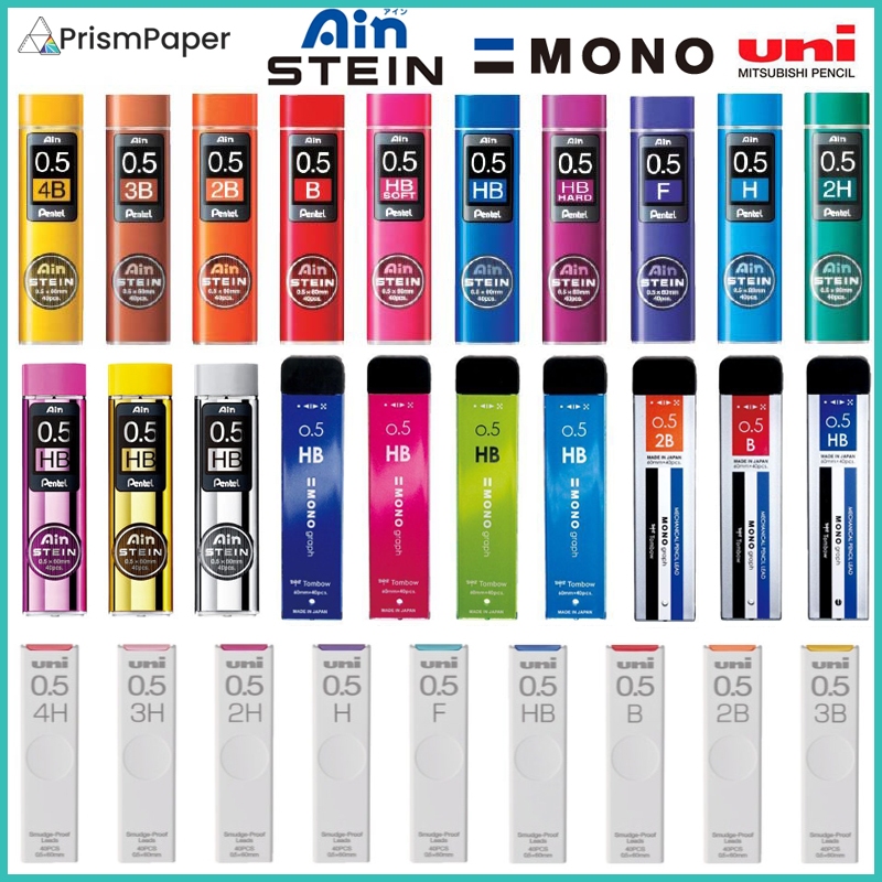 Uni/Pentel/Tombow , Chumbo À Prova De Manchas/Ein Stein/Mono Graph MG De Recarga De Lápis Mecânico [Fabricado No Japão]