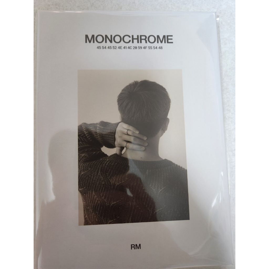 À Mão) BTS POP-UP : MONOCHROME Livro Oficial Do Carro Postal RM