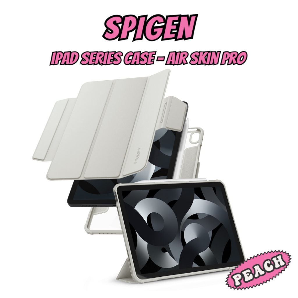 Estojo Destacável SPIGEN Air Skin Pro Para iPad Series M2 M4 10.9 11 12.9 13 Pol