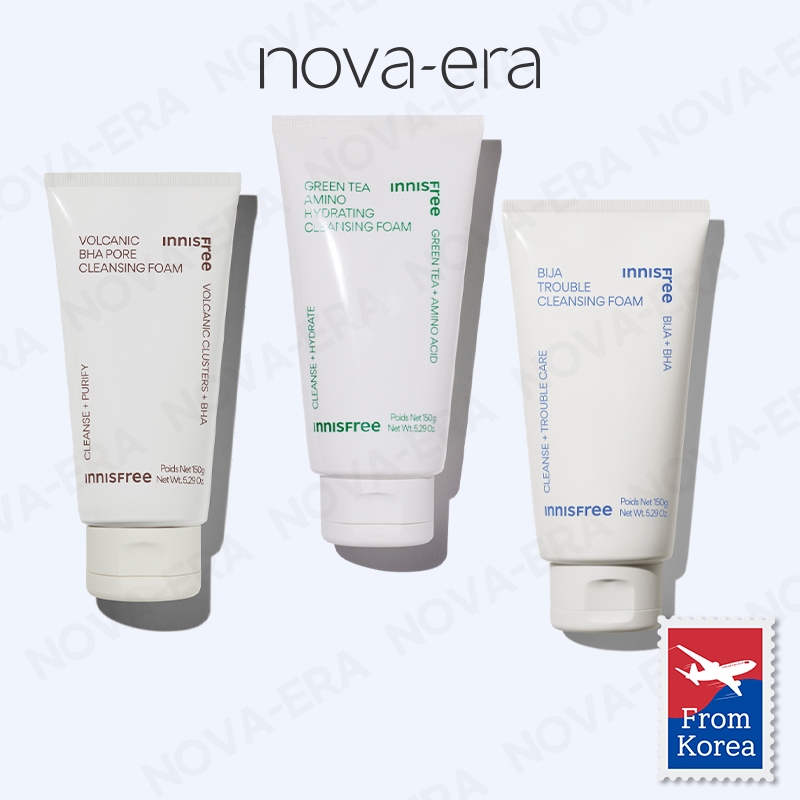 Imagem [NOVA-ERA] INNISFREE Vulcânico BHA Chá Verde Amino Bija Trouble Espuma De Limpeza Esfoliante Calmante