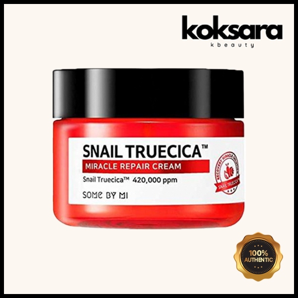 some by mi snail 420,000 ppm truecica miracle repair cream 60g (exp.2025.09.05) em Oferta na Shopee