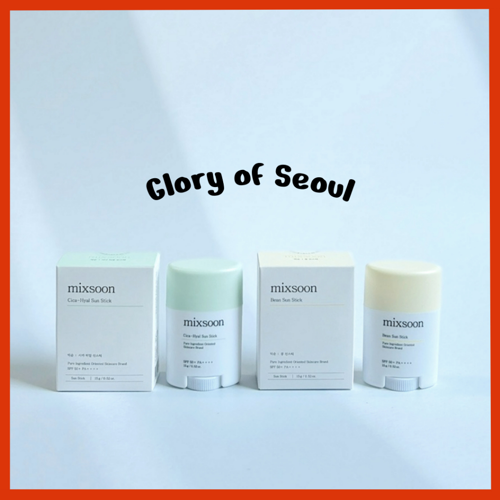 [Mixsoon] Sun Stick, |2 Tipo (Bean / Cica-Hyal) SPF 50+ Pa ++++, 15g