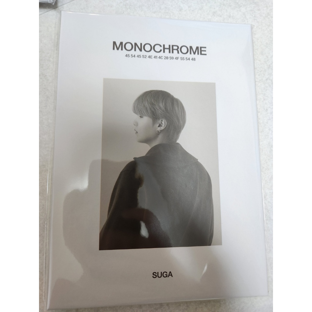 À Mão) BTS POP-UP : MONOCHROME Livro Oficial Do Carro Postal SUGA