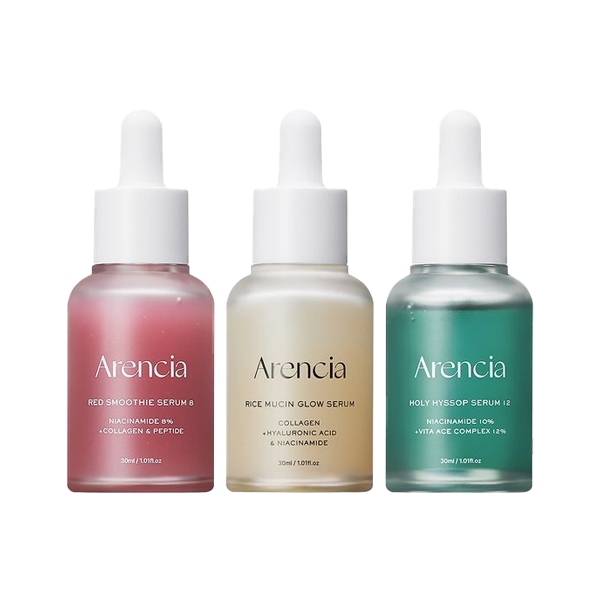 Arencia Holly Hyssop / Rice Mucin / Red Smoothie Serum 3 types 30ml em Oferta na Shopee