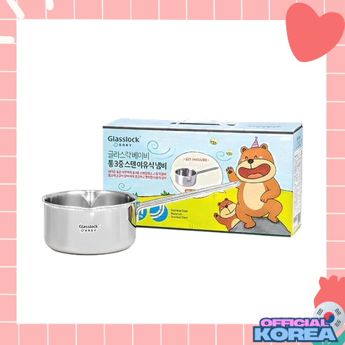 Panela De Comida Para Bebê Inoxidável De Camada Tripla De Indução Glasslock