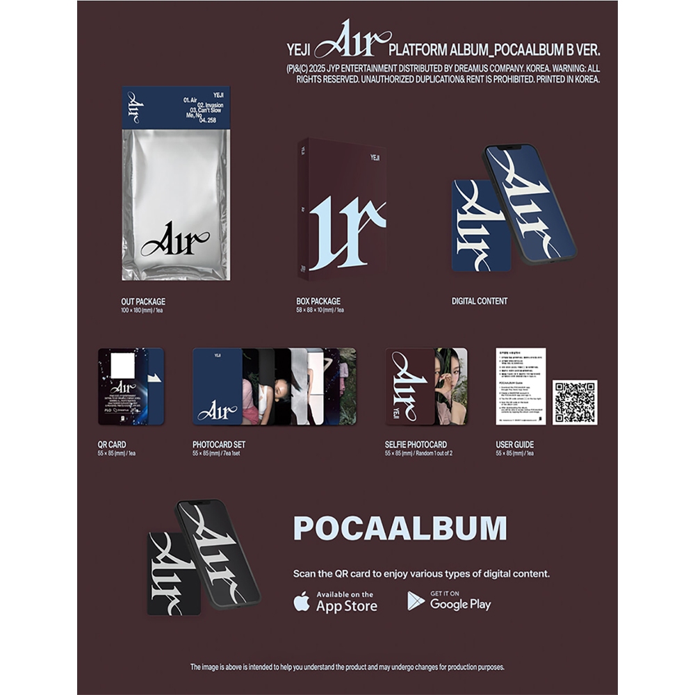 (Withmuu POB) ITZY YEJI - 1st Mini Album [ Air ]_Pocaalbum ver