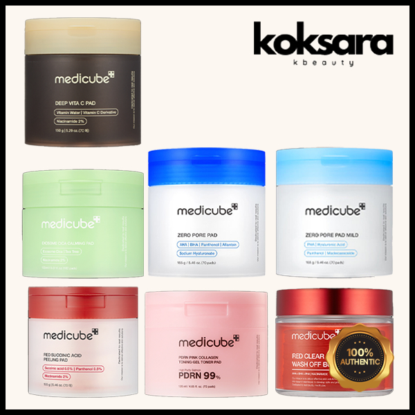 Medicube Pad 6types (Vita C, Exosome, Zero 2.0, Zero Mild, red succinic , PDRN Collagen, B...