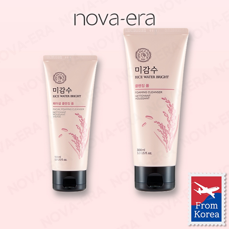 [NOVA-ERA] THE FACE SHOP Espuma de Limpeza Rice Water Bright Limpeza Profunda Iluminação