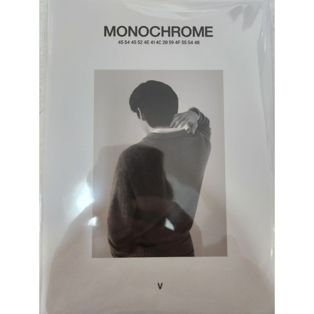À Mão) BTS POP-UP : MONOCHROME Livro Oficial Do Carro Postal V
