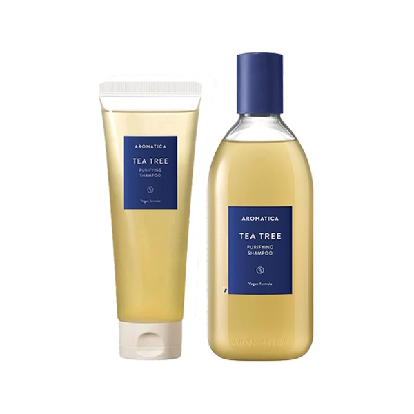 aromatica tea tree purifying shampoo 180ml, 400ml