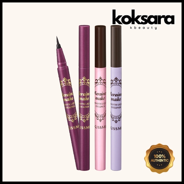 kiss me smooth liquid eyeliner n 0.4ml 3colors em Oferta na Shopee