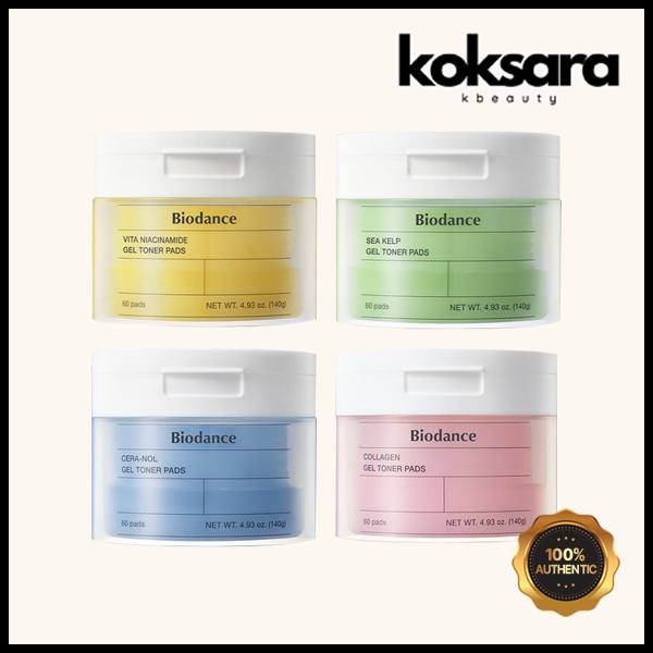 biodance gel toner pads 140g 60pads 4types(ceranol,collagen,Sigelp,Vita Tone Up) em Oferta na Shopee
